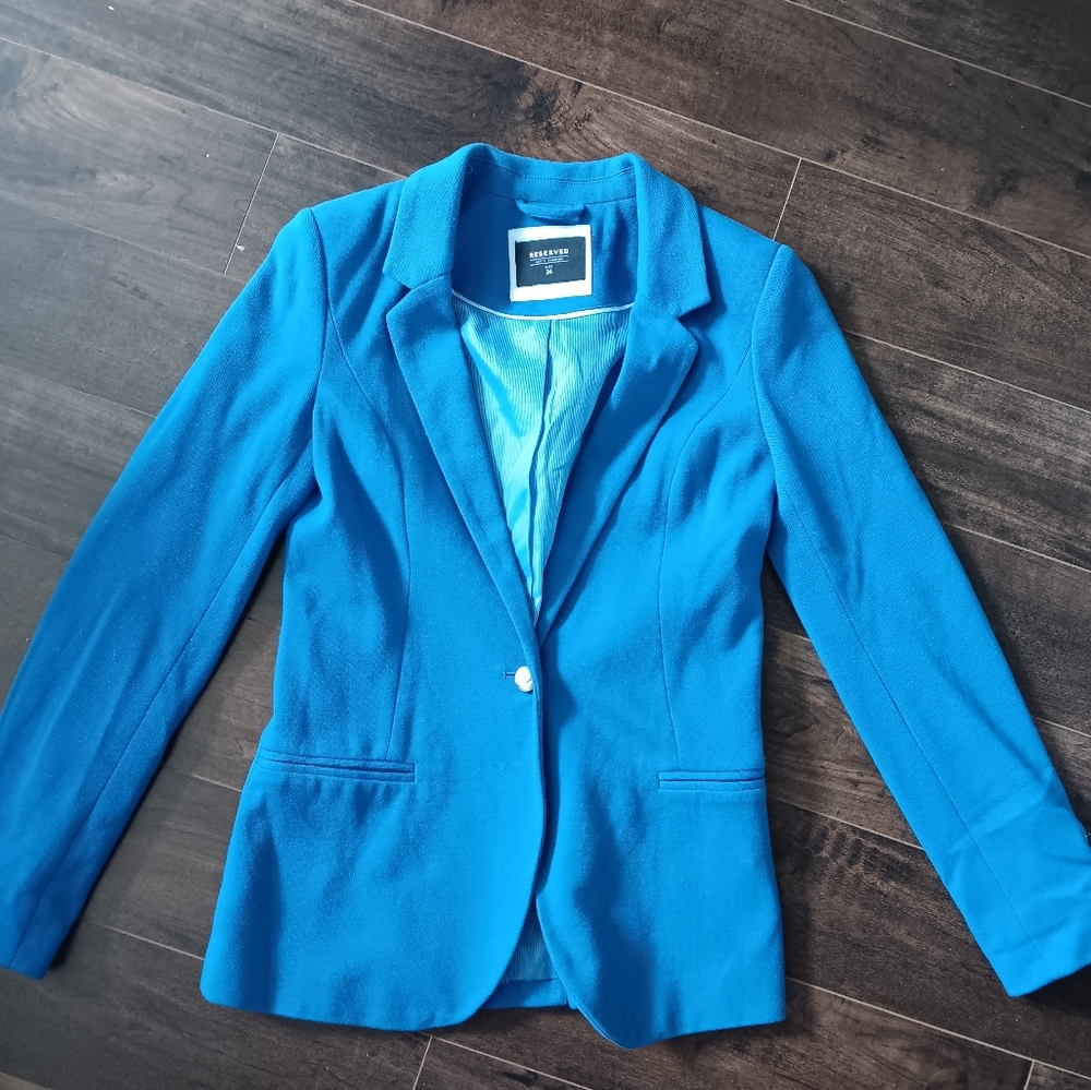 Blue Blazer with Single Button